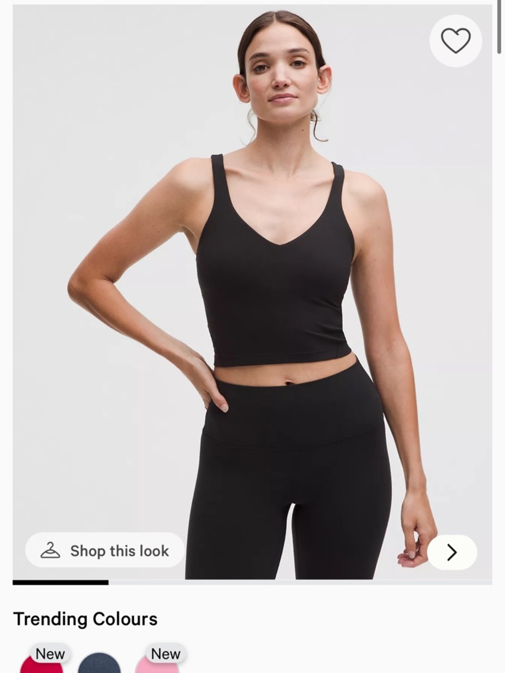 lululemon athletica Align Tank Black Cropped V-Neck Tank